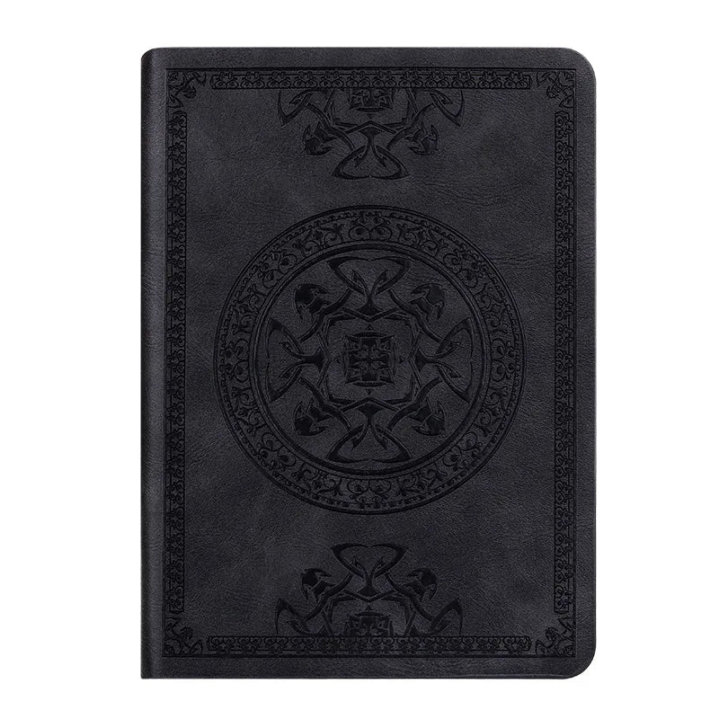 A6 Retro Mini Notizbuch PU Leder mit Taschen – Tragbar für Büro Buchhaltung