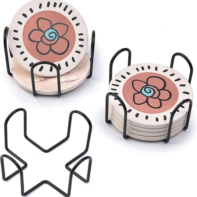 Praktischer Eisen-Untersetzer Organizer mit verdicktem Kork