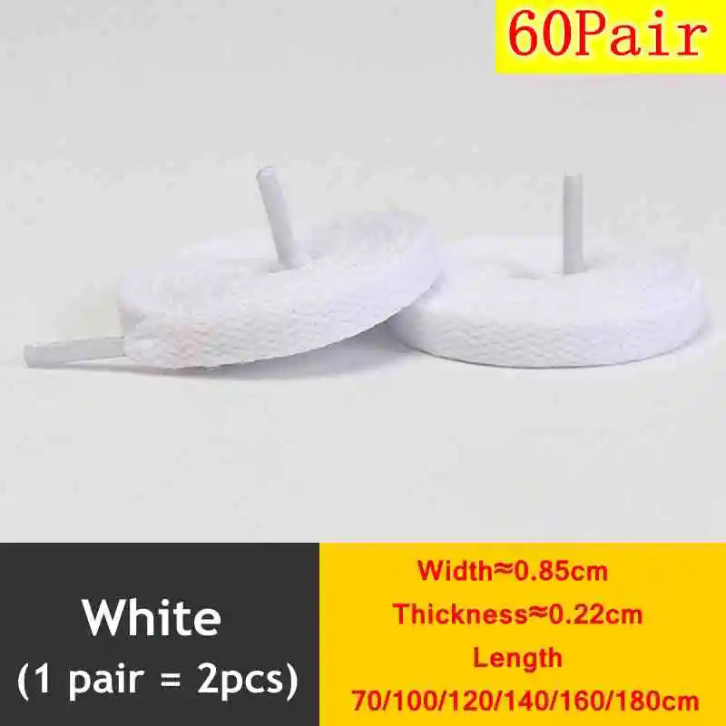 1 Paar flache verdickte Schnürsenkel für High-Top-Sneaker in 25 Farben