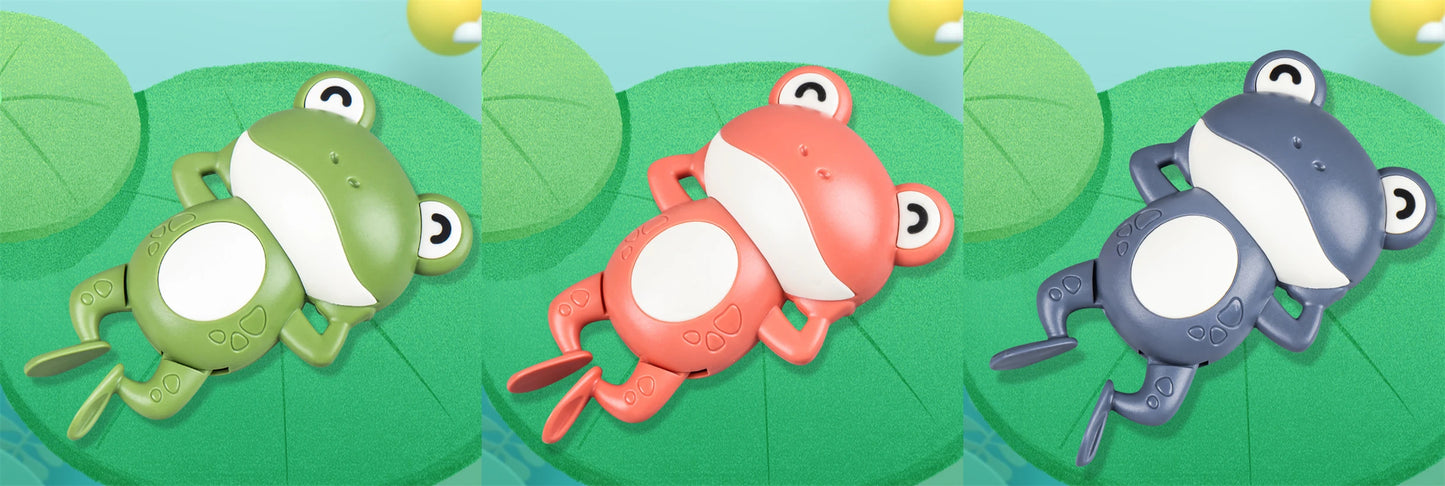 Frosch Badespielzeug für Baby - Kleinkind | Uhrwerk zum Schwimmen Baden
