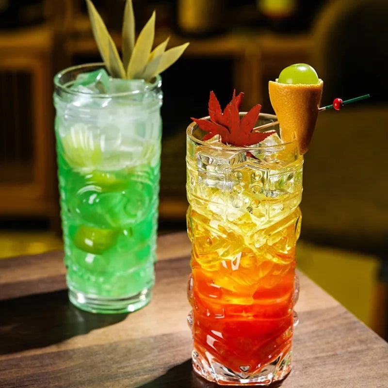 Kristallglas Bar Tiki Cocktail Tasse mit einzigartigem Design