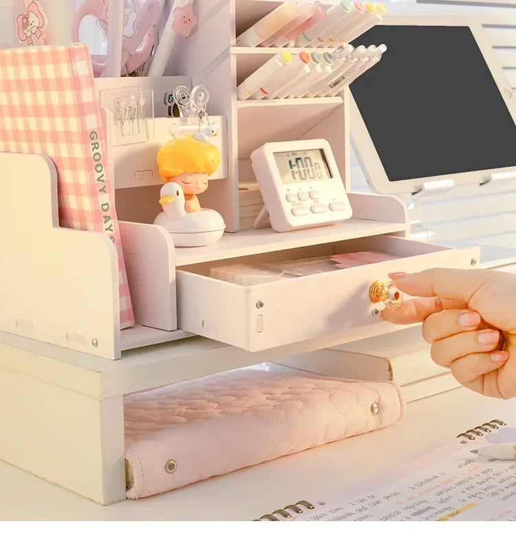 Praktischer Holz Stifthalter für Schreibtischorganisation