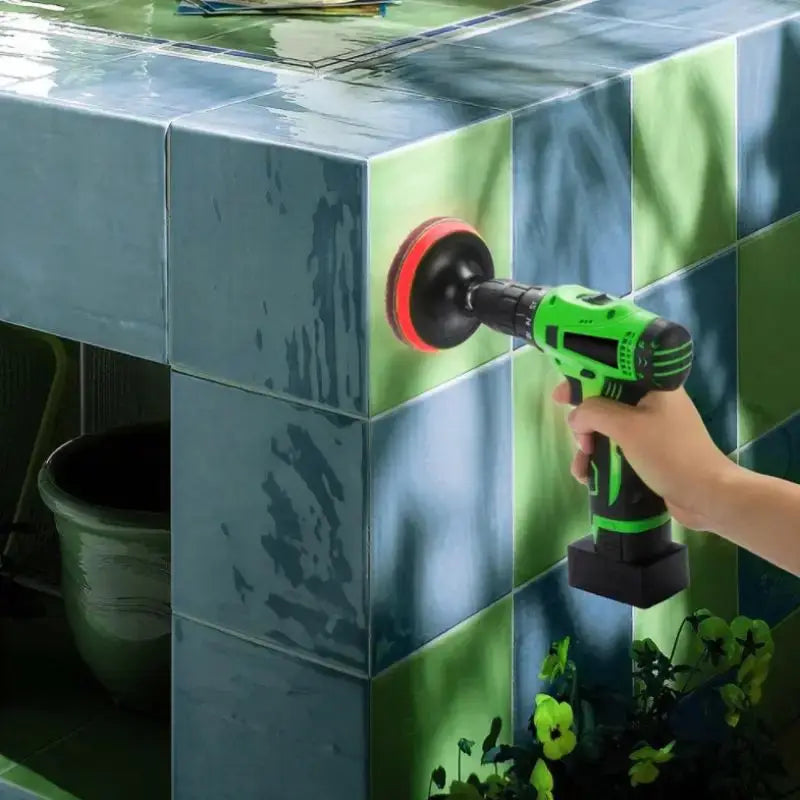 12-teiliges Bohrbürstenaufsatzset für Fliesen Fugenboden Bad Küche