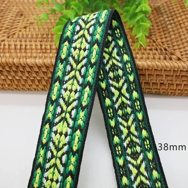 Polyester Baumwoll Jacquard Gurtband 30/38mm für DIY Nähen Zubehör