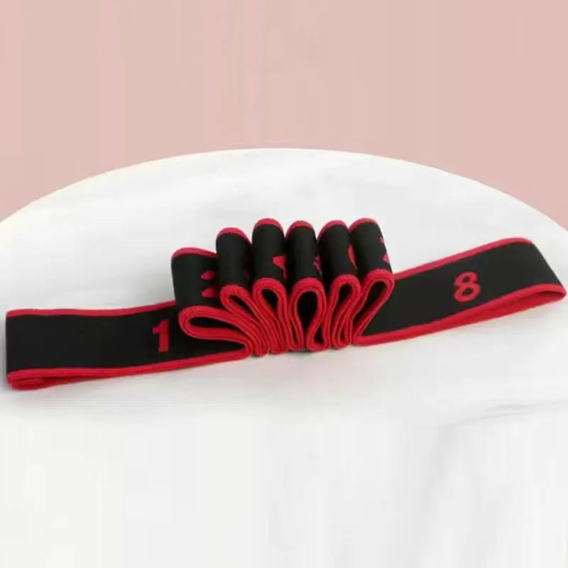 Elastisches Widerstandsband mit 8 Ringen für Pilates und Heimfitness - Yabubest - Home & More