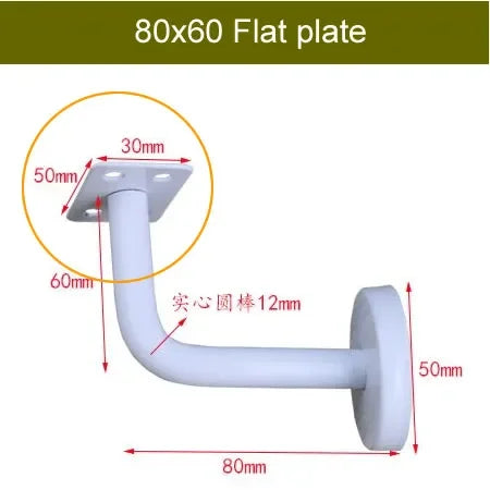 Schwarz weiße Edelstahl Treppen Handlauf Halterung für Wandmontage