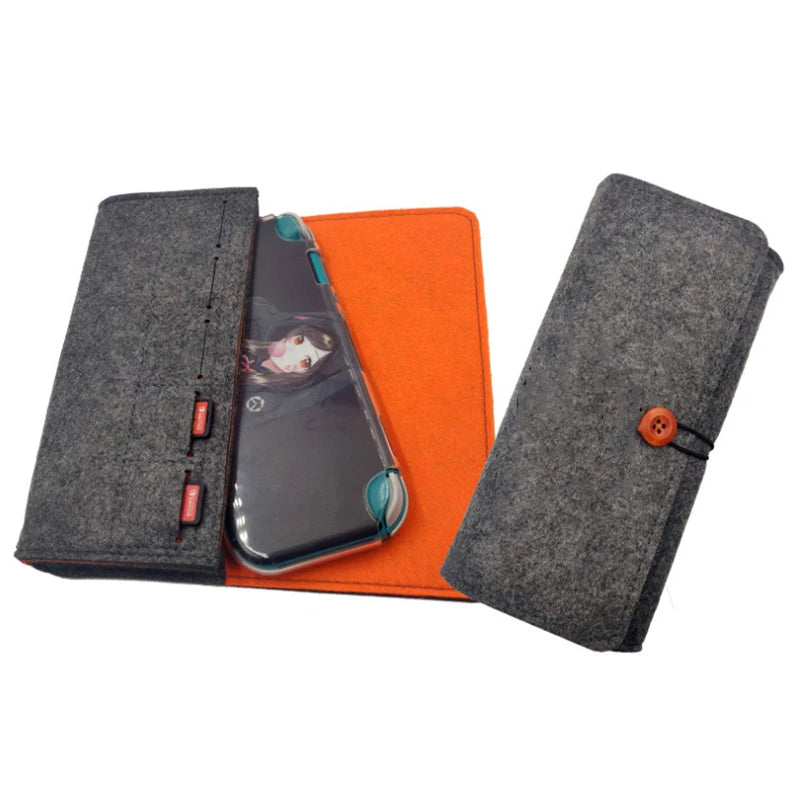 Schutzhülle aus Filz für mobile Geräte mit Fächerfach