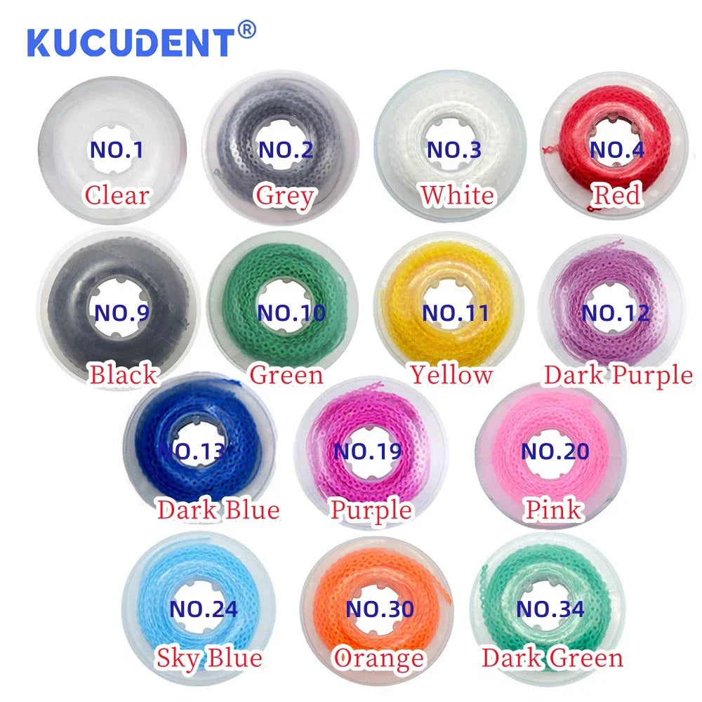 4,57 m elastische Dental Power Chain für Zahnspangen in mehreren Typen