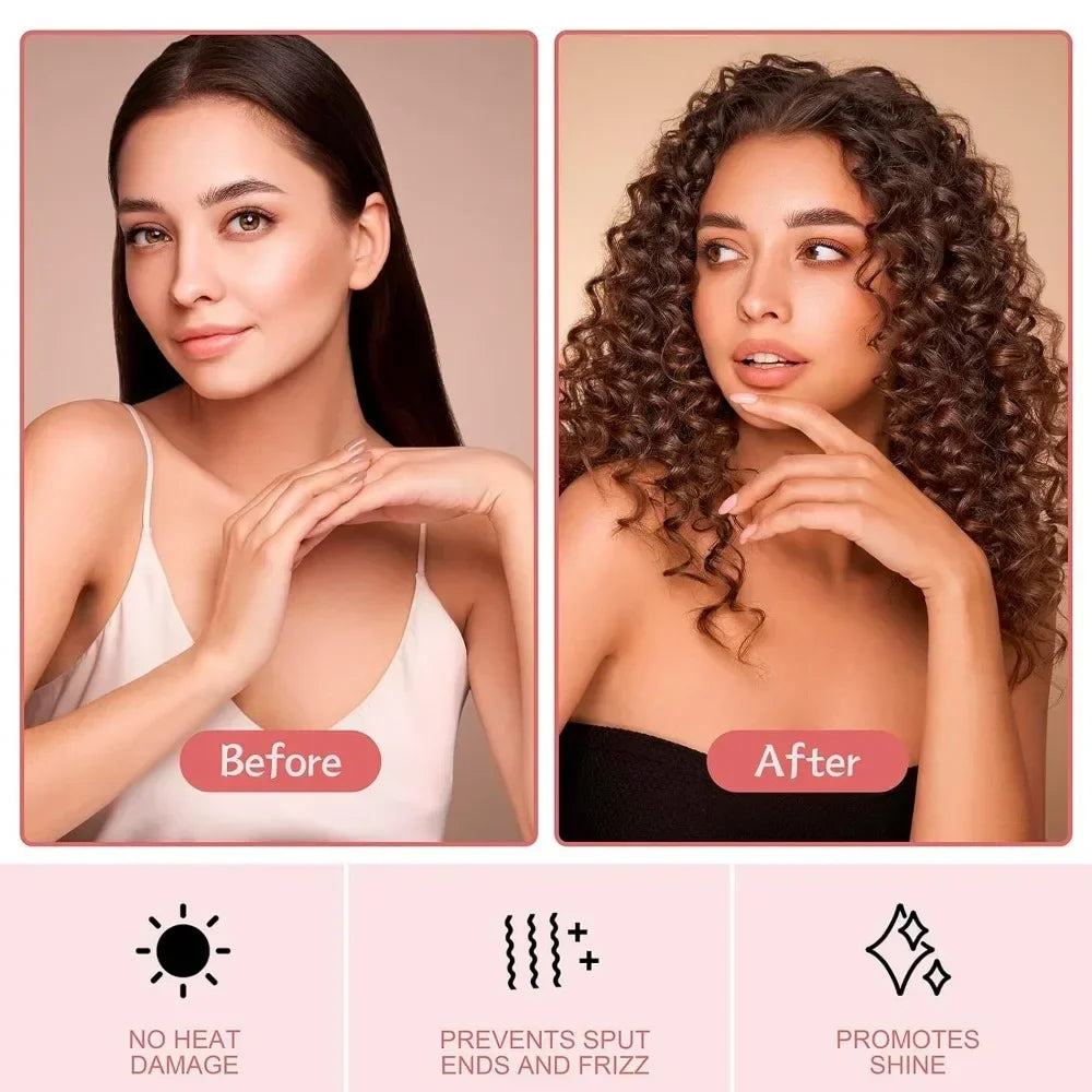 Weiche Heatless Lockenwickler mit Satin Stirnband für sanfte Locken