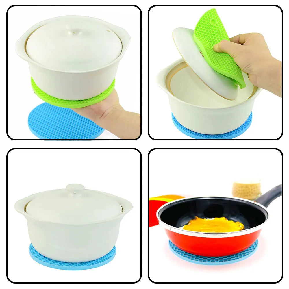 Vielseitige Silikon Matte Anti Rutsch Untersetzer für Küche und Tisch