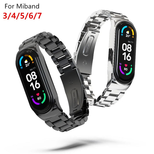 Edelstahl Ersatzarmband für Xiaomi Mi Band 3-7 – Stilvoll - Verstellbar