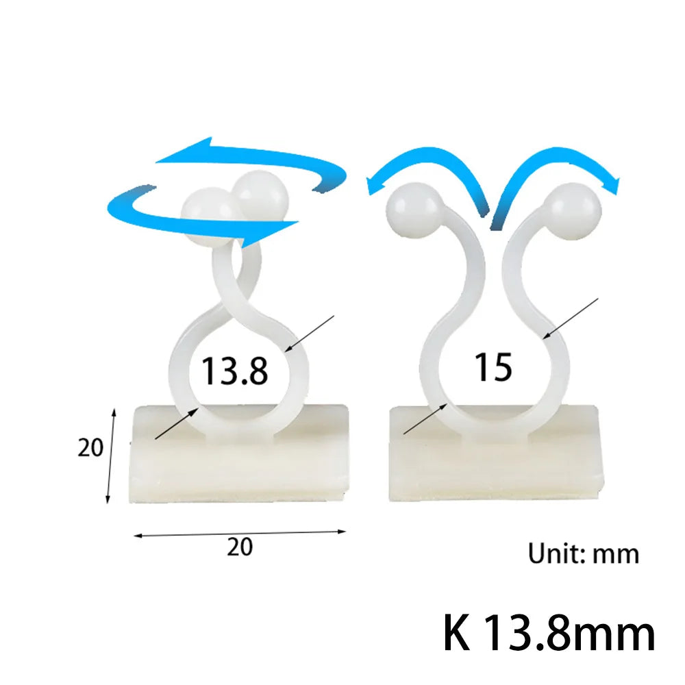 10er Set Kabel Organizer Clips für sauberen Desktop: Maus, Kopfhörer, USB