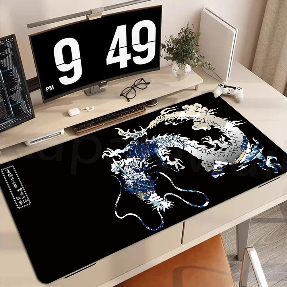 XXL Gaming Mauspad Chinesischer Drachen Anime Schreibtischunterlage