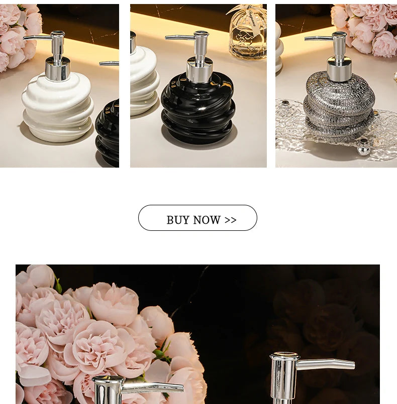 Keramik Seifenspender 300 ml für flüssige Seife