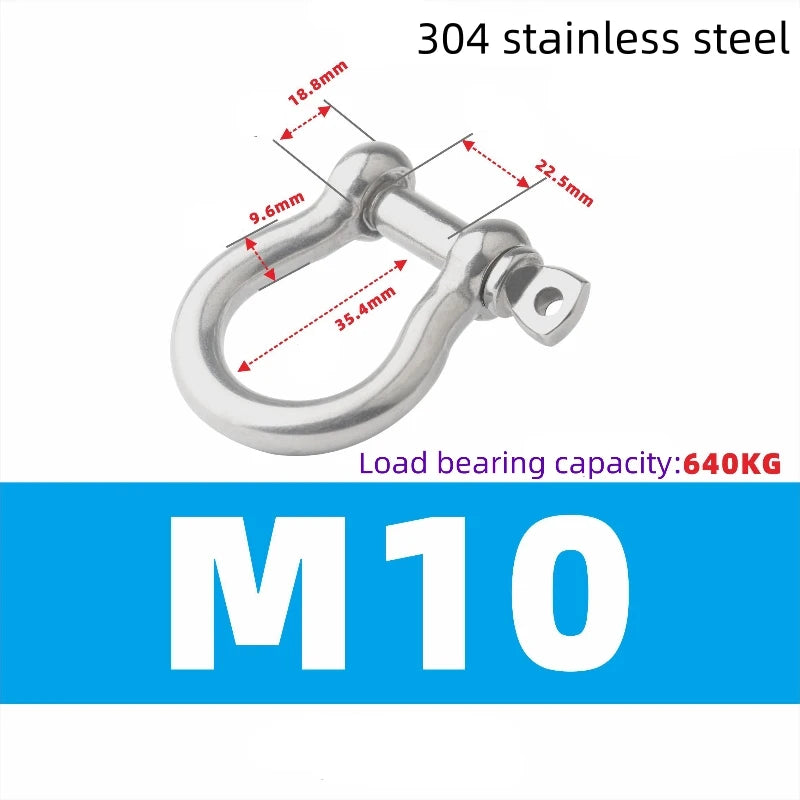 Edelstahl 304 Bogenschäkel für anspruchsvolle Marineanwendungen