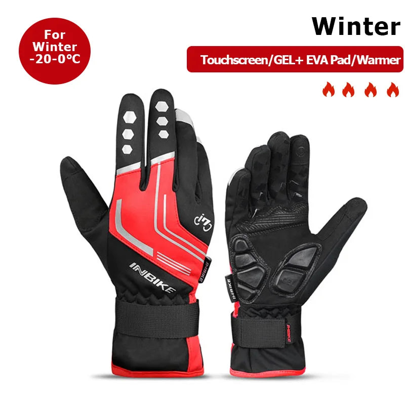Winddichte wasserdichte Winterhandschuhe mit Touchscreen und Fleece