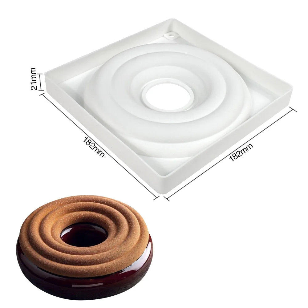 Runde Mousse Kuchenform aus Silikon für DIY Schokolade und Desserts