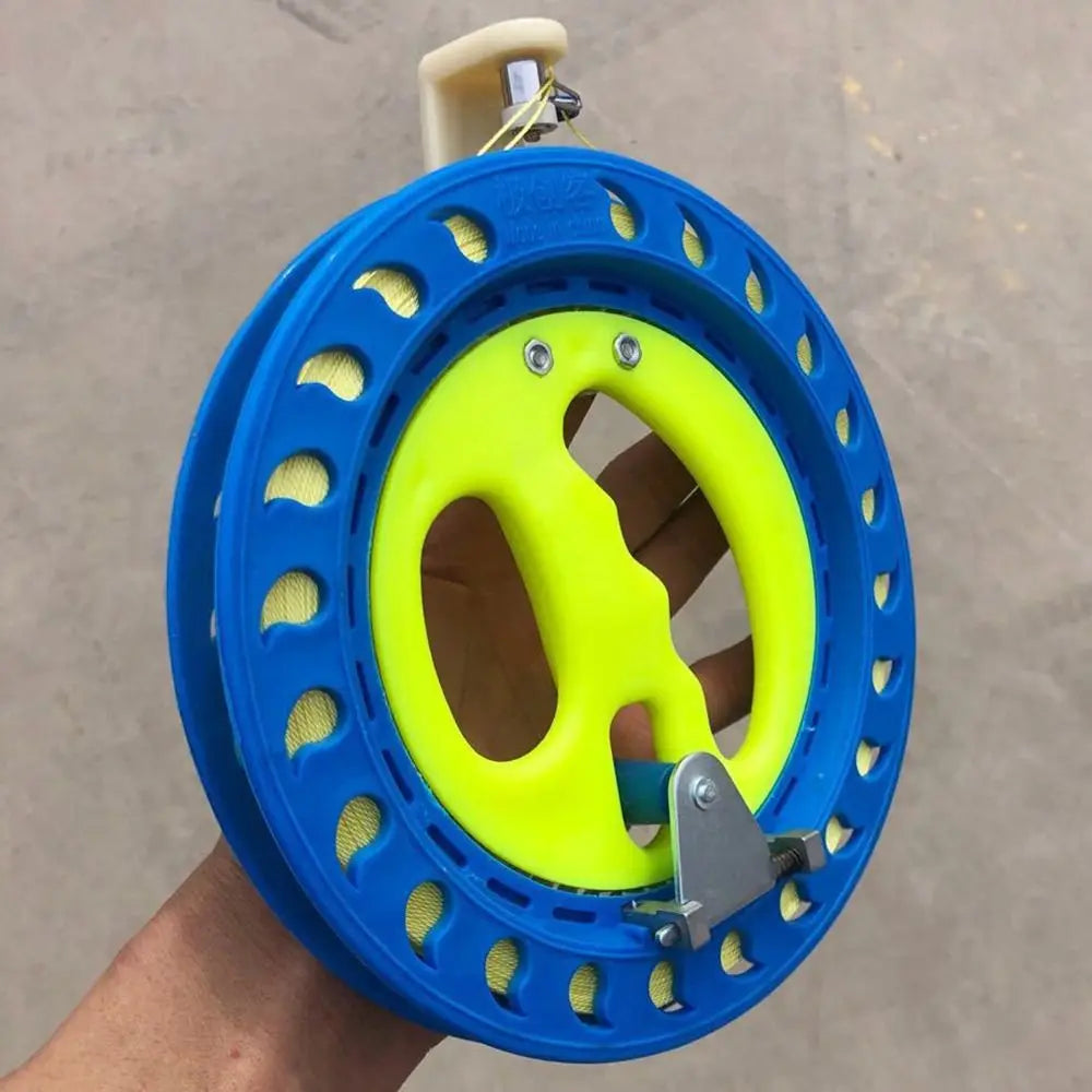 Runder Drachenwickler Blau mit Schnur 150-500m für Outdoor Flugspaß