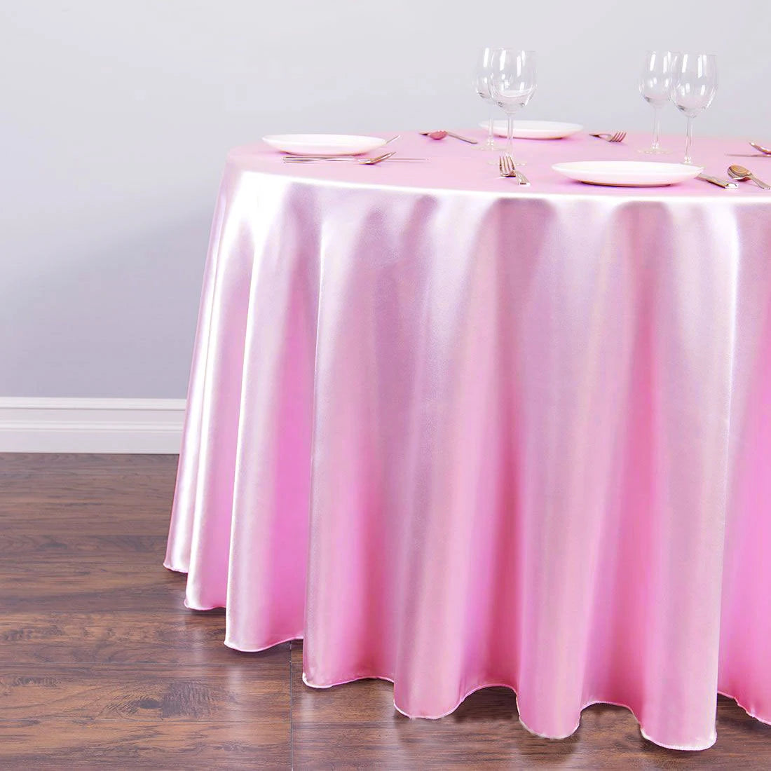 Elegante runde Satin Tischdecke für besondere Anlässe