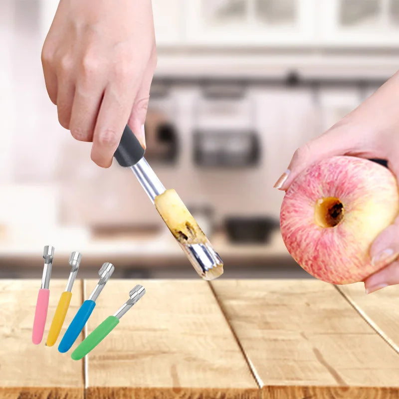 Edelstahl Obst Kernentferner Küchenhelfer mit rutschfestem Griff