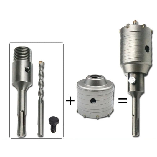 30-160mm Hammerbohrer Wand Lochsägen Set Beton Zement Stein Lochöffner