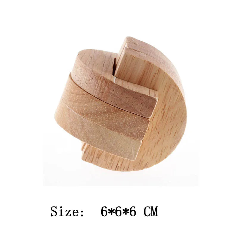 Holzpuzzle Luban Lock für Erwachsene und Kinder mit IQ Test