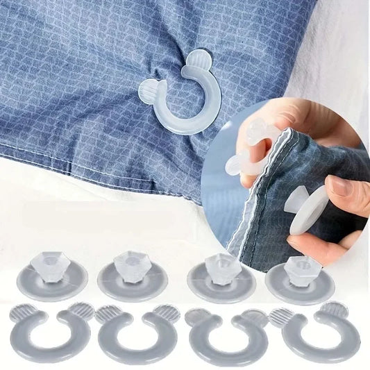 8er Set Anti-Rutsch Bettlaken Clips für sicheren Deckenhalt