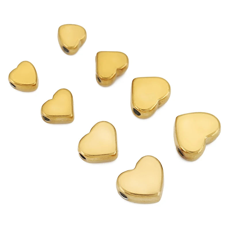 10 Stück Edelstahl Abstandshalter Perlen in Gold für DIY Schmuck-Yabubest - Home & More