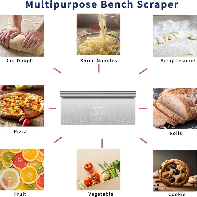 Edelstahl Pastöse Teigschaber mit Skala Kuchen Gebäckspatel Backwerkzeug