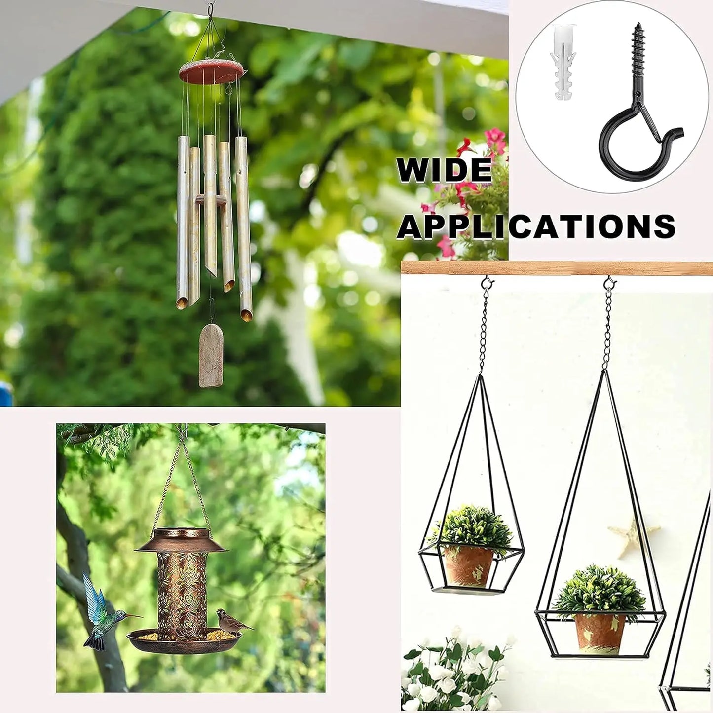 20er Set Robuste Schraubhaken 5.6cm für Pflanzen Lichterketten