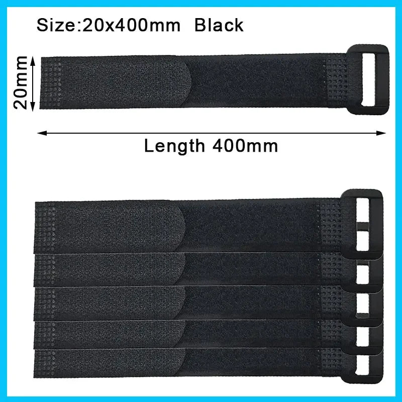Wiederverwendbare Kabelbinder aus Nylon 5/10 Stück verstellbar schwarz