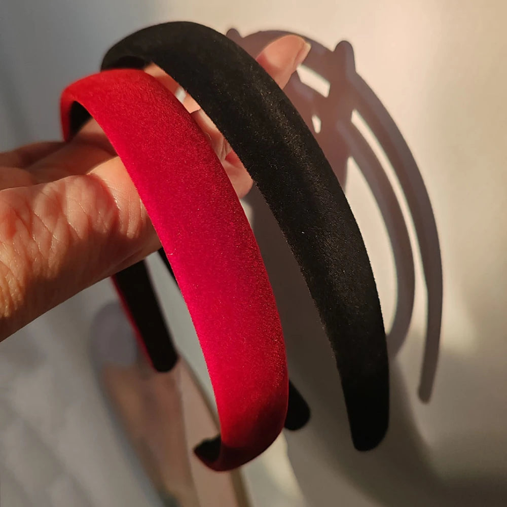 Elegantes Samt-Stirnband 2er Set für Damen und Mädchen