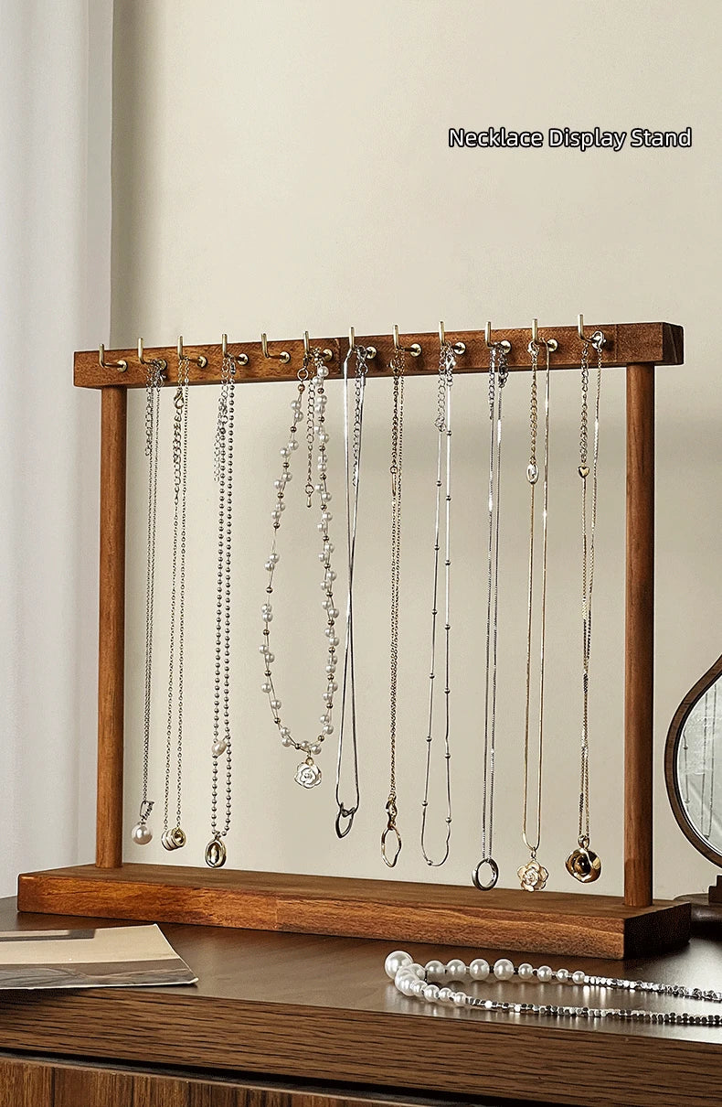 Massivholz Schmuck Organizer Display für Ketten Ohrringe Armbänder