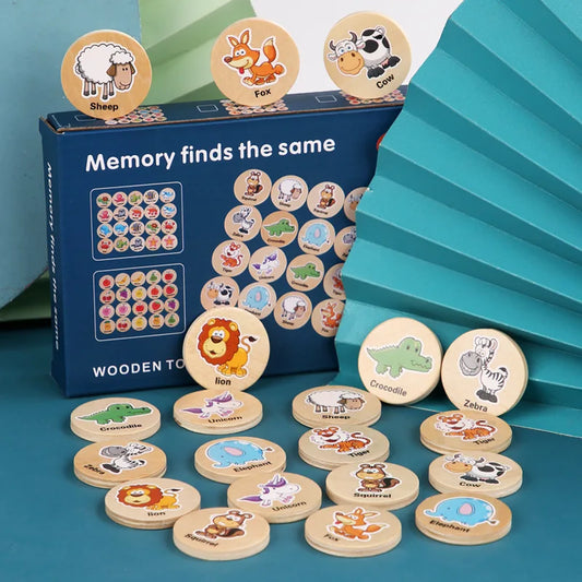 Förderndes Montessori Holzpuzzle mit Tiermotiven – Gedächtnis - Konzentration spielend stärken