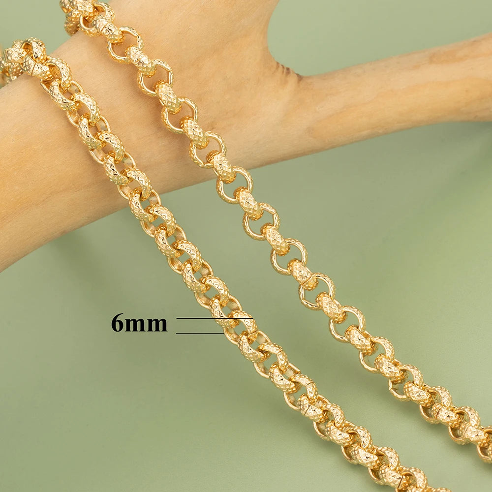 DIY Schmuckzubehör Kette 18 Karat vergoldet & rhodiniert, 1m Länge