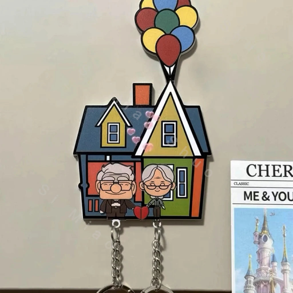 Wandmontierter Schlüsselhalter Haus Paar Schlüsselanhänger Aufhänger Puzzle