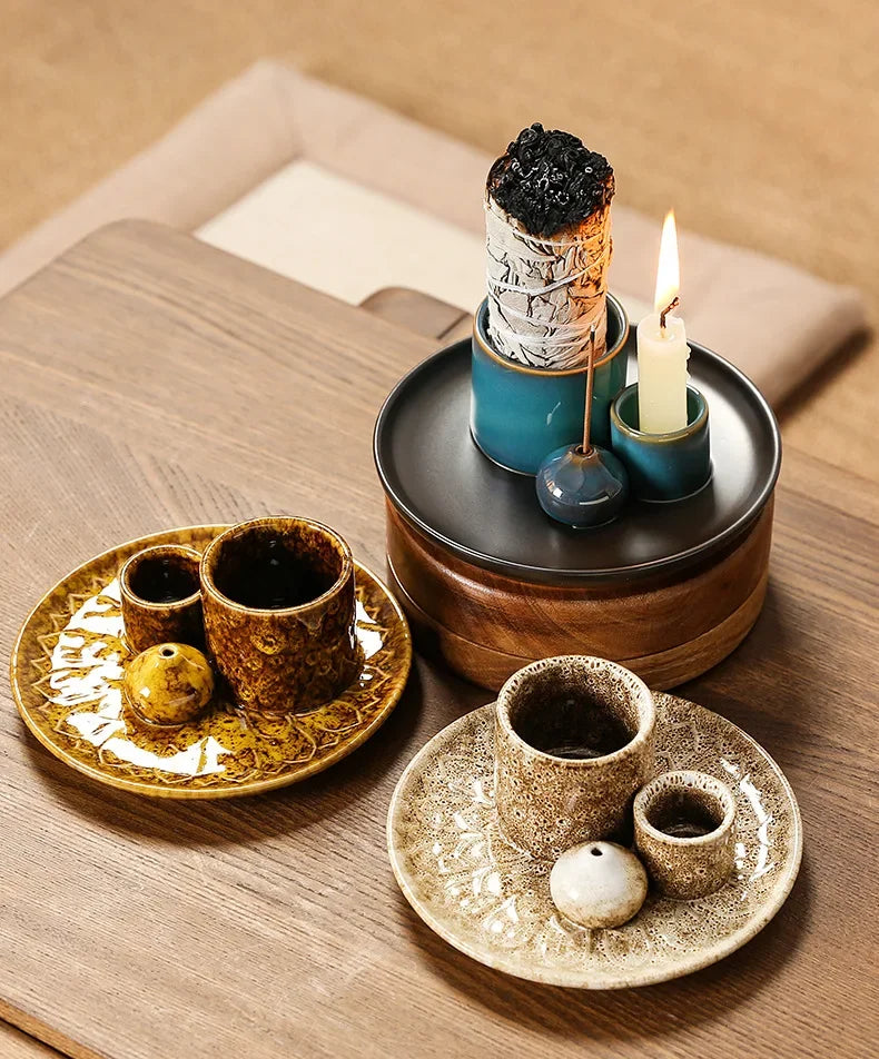 Multifunktionaler Keramik Räuchergefäßhalter 4 in 1