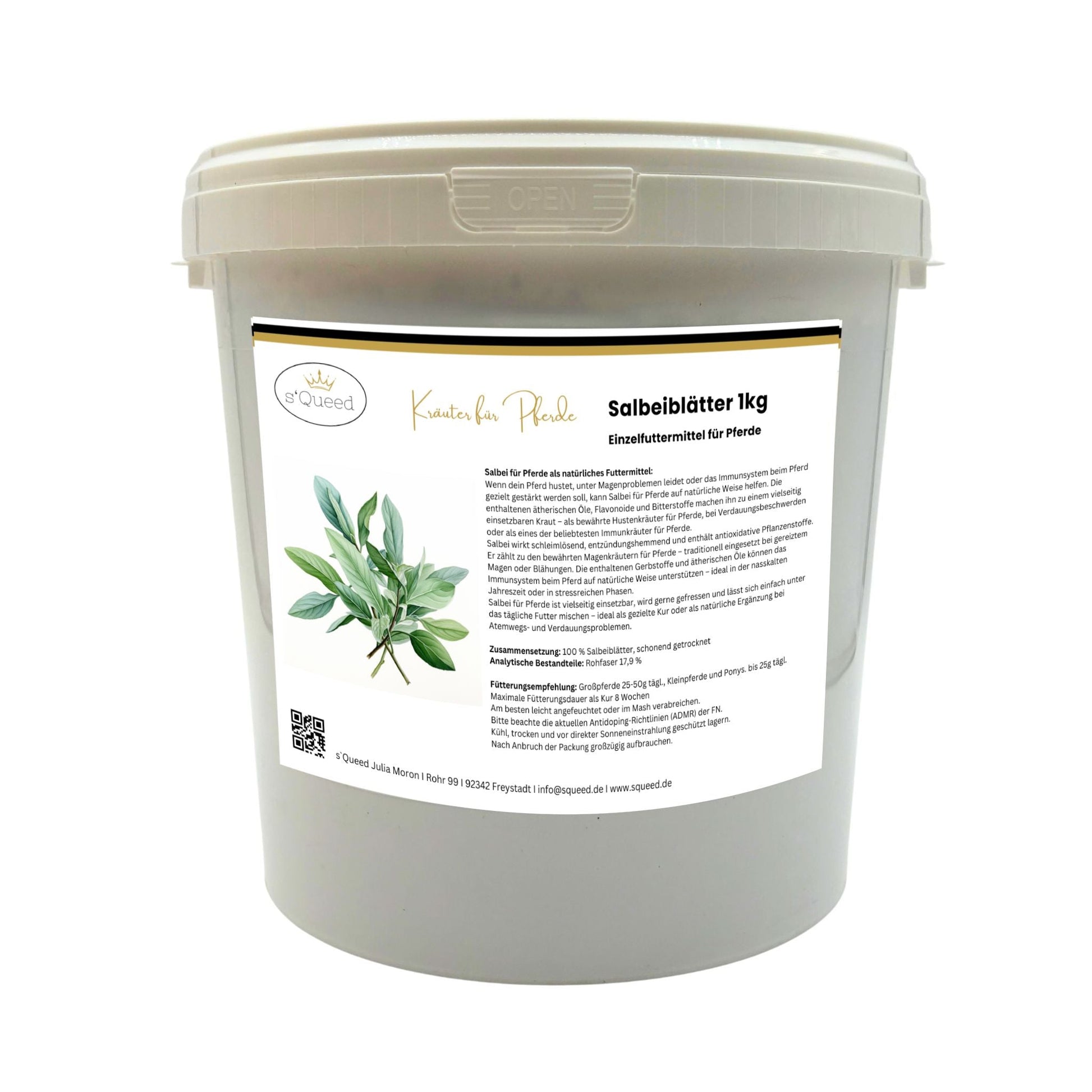 Salbei für Pferde 1kg natürliche Unterstützung Atemwege Verdauung