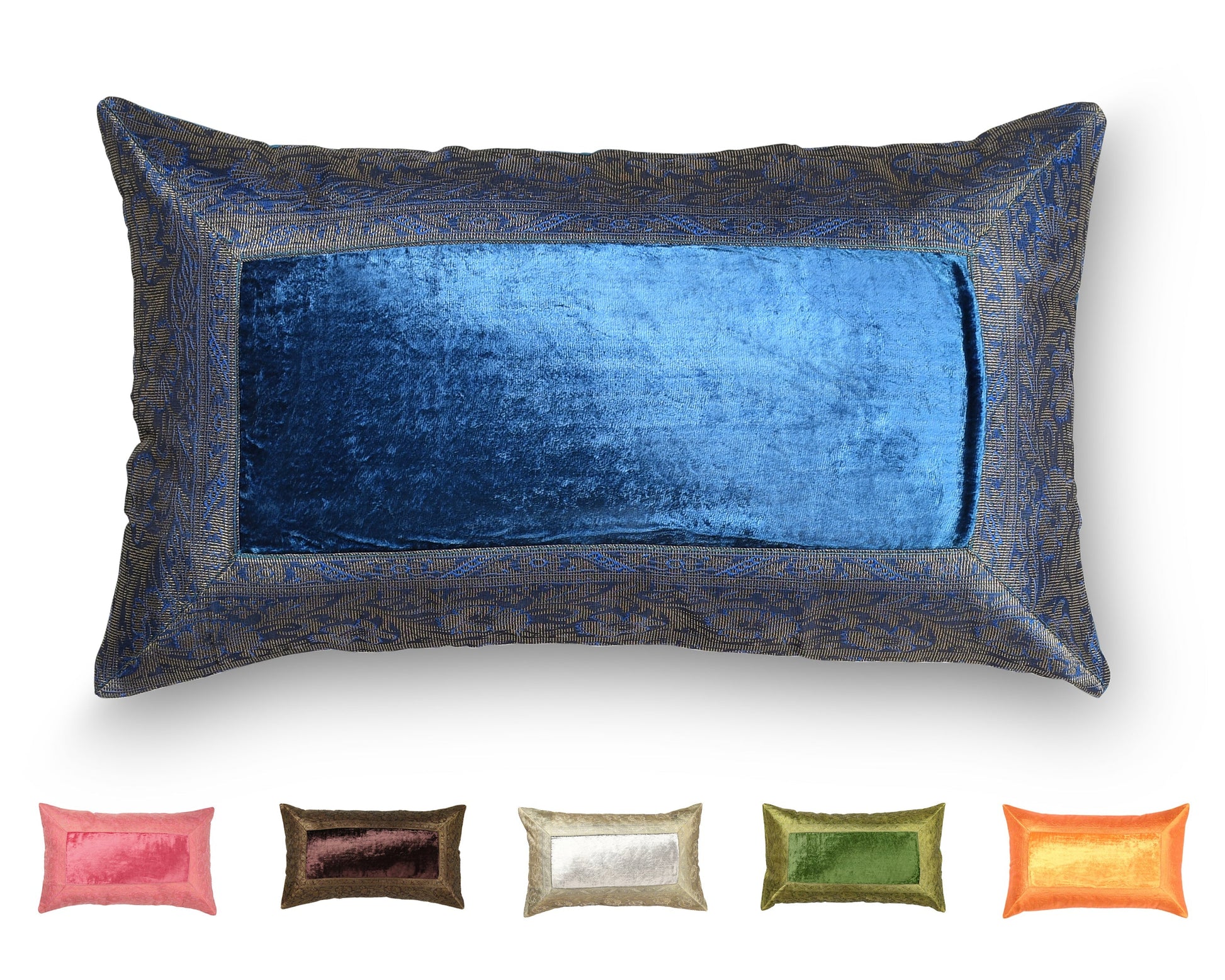 Orientalischer Kissenbezug 30x50 aus Brokat Samt und Baumwolle-Aga's Own