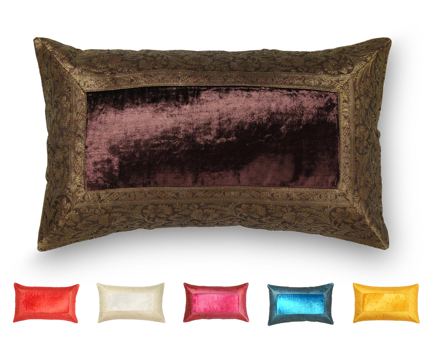 Orientalische Kissenbezüge aus Baumwolle Samt und Brokat 30 x 50 cm-Aga's Own