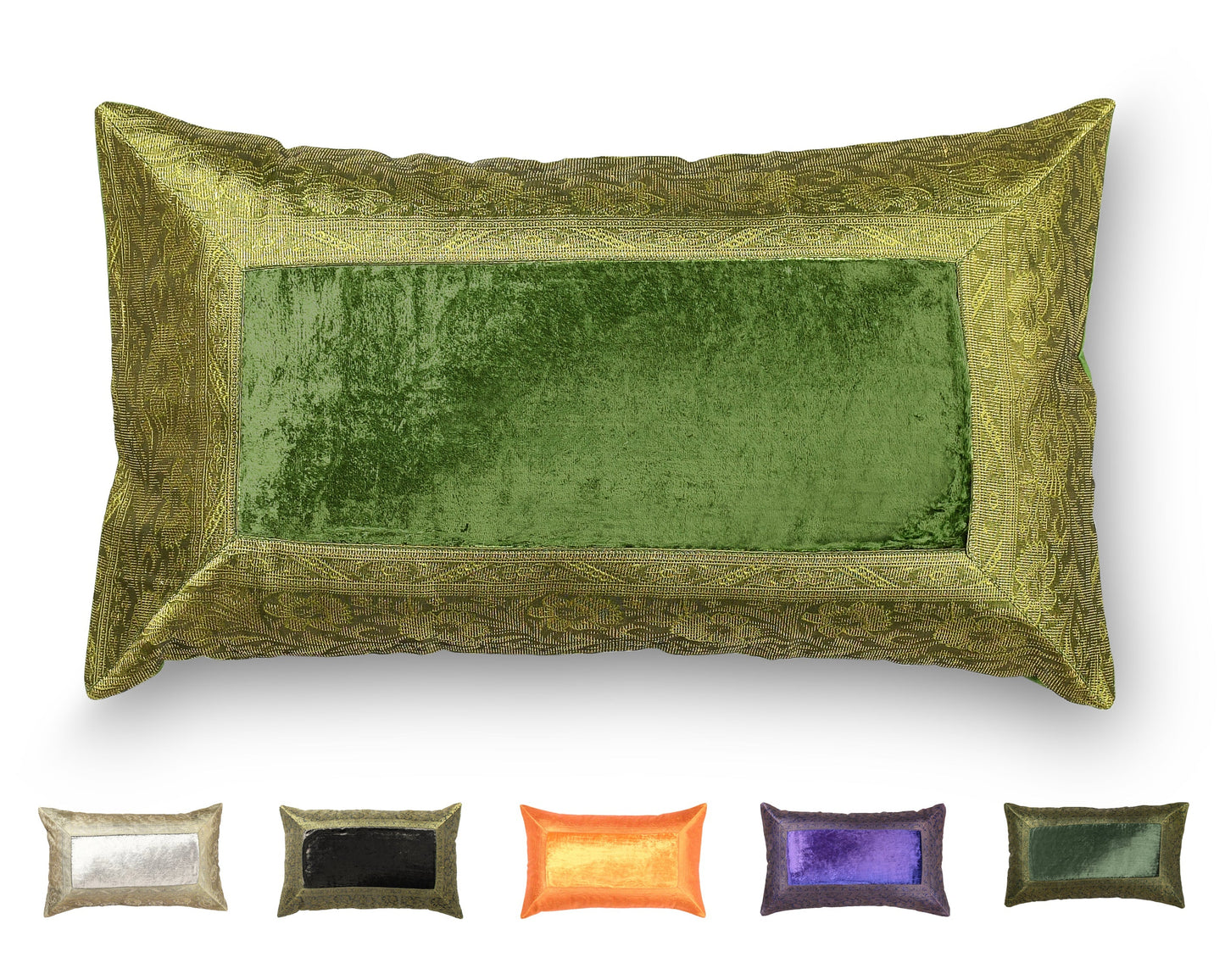 Orientalischer Kissenbezug 30x50 aus Brokat Samt und Baumwolle-Aga's Own