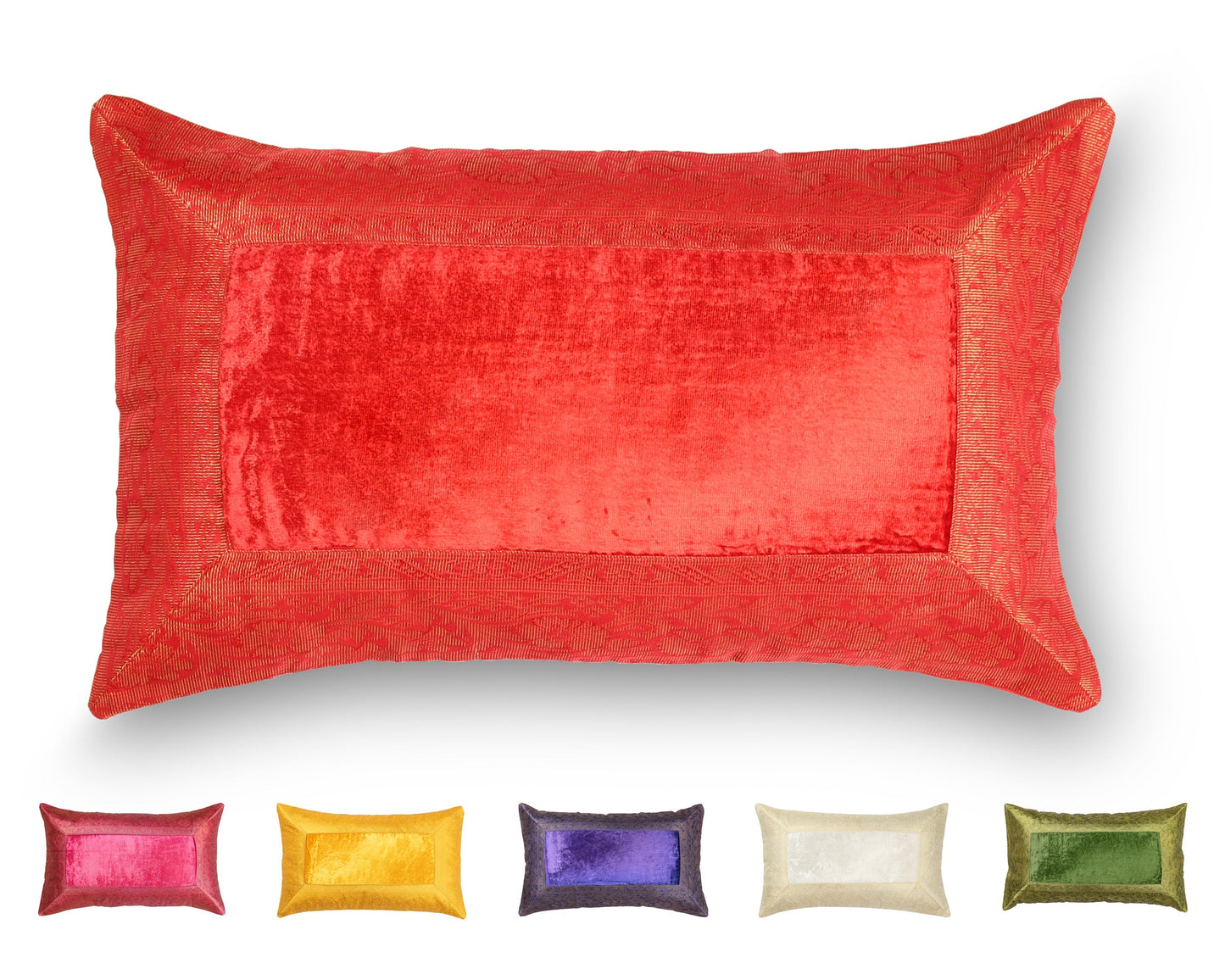 Orientalischer Kissenbezug 30x50 aus Brokat Samt und Baumwolle-Aga's Own