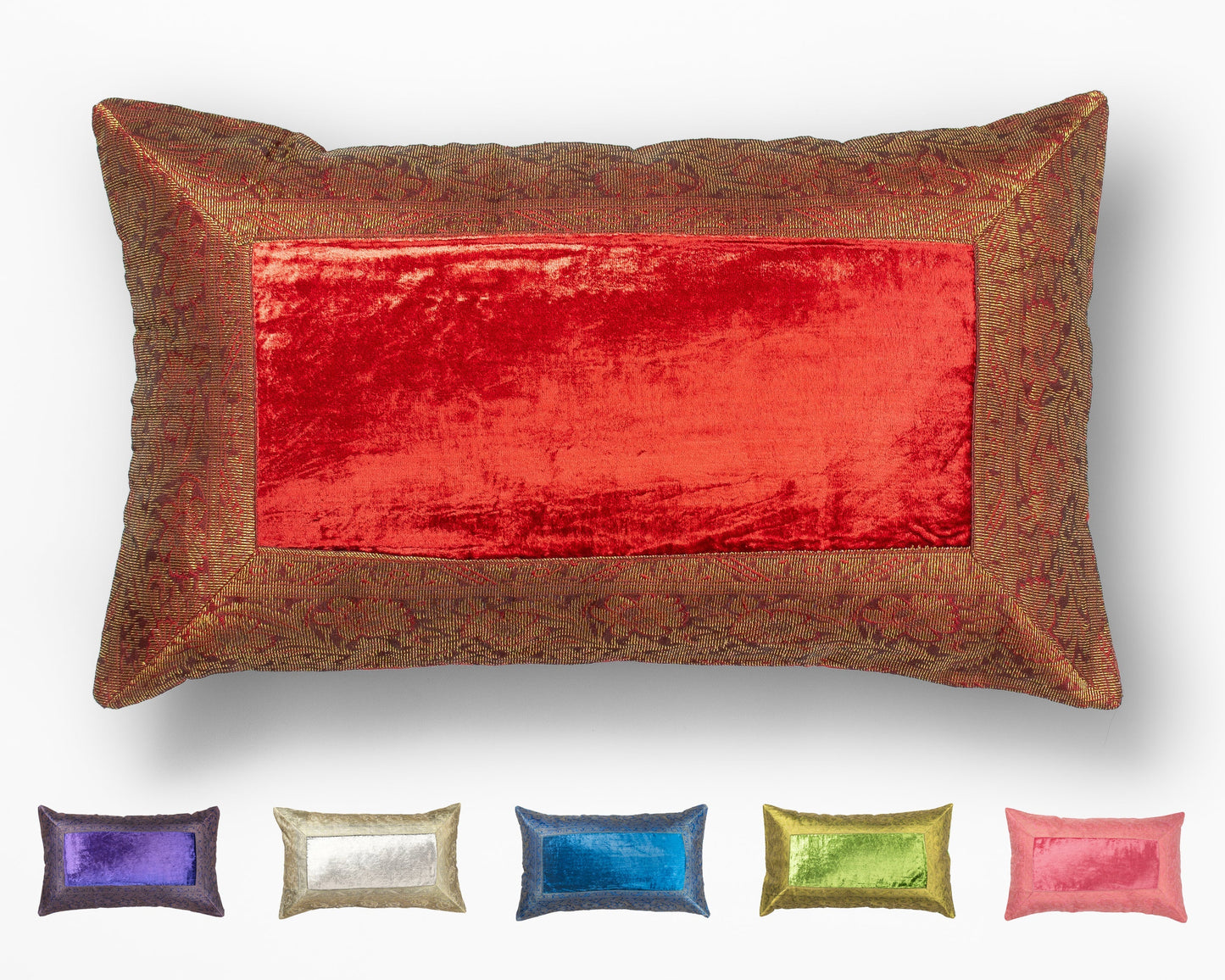 Orientalischer Kissenbezug 30x50 aus Brokat Samt und Baumwolle-Aga's Own