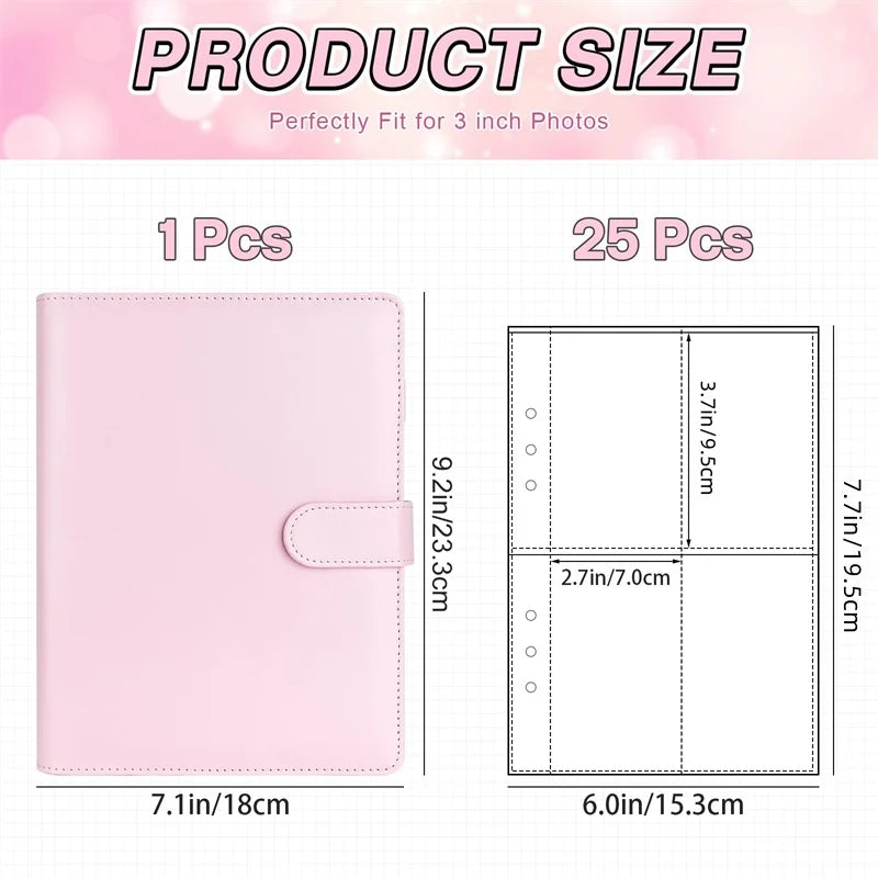 A5 Loseblatt Fotokarten Binder mit 25 Seiten für Kpop Idolkarten Sammlung