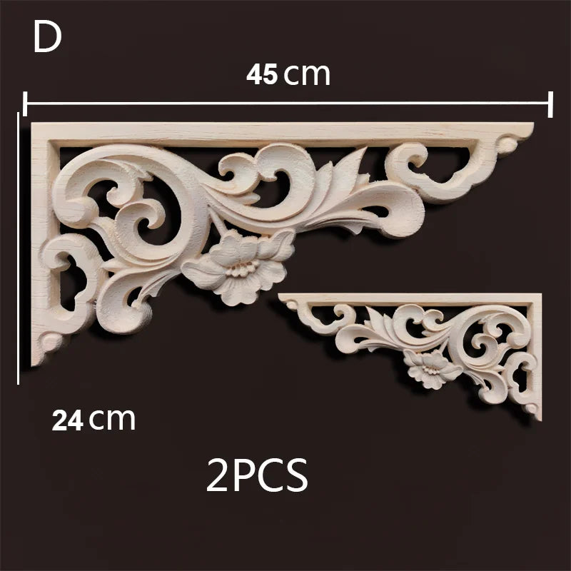 Exklusive Holz Eckverbindung Onlay Applikation für Möbel & Heimdeko