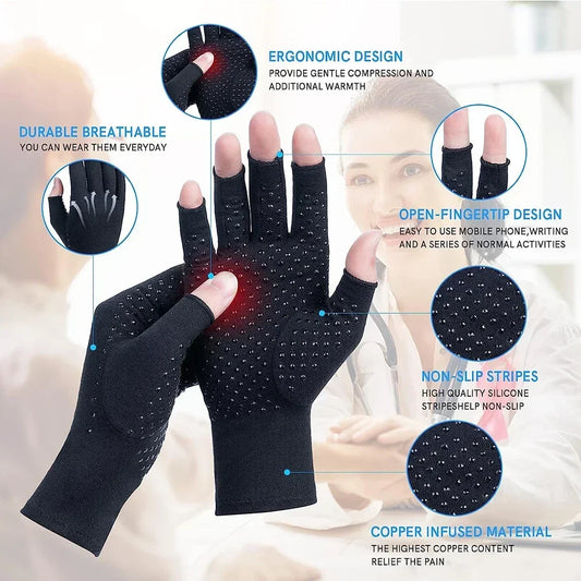 Fingerlose Kompressionshandschuhe für Handarthritis zur Schmerzreduktion