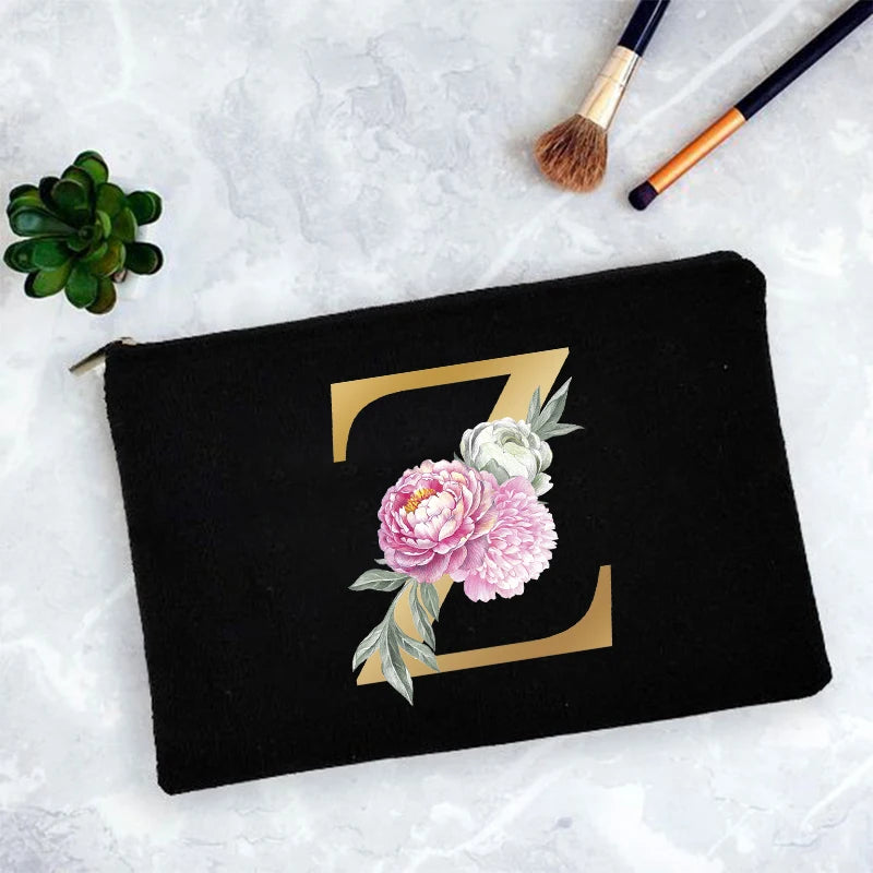 Florale Kosmetiktasche mit Reißverschluss für Damen und Brautjungfern