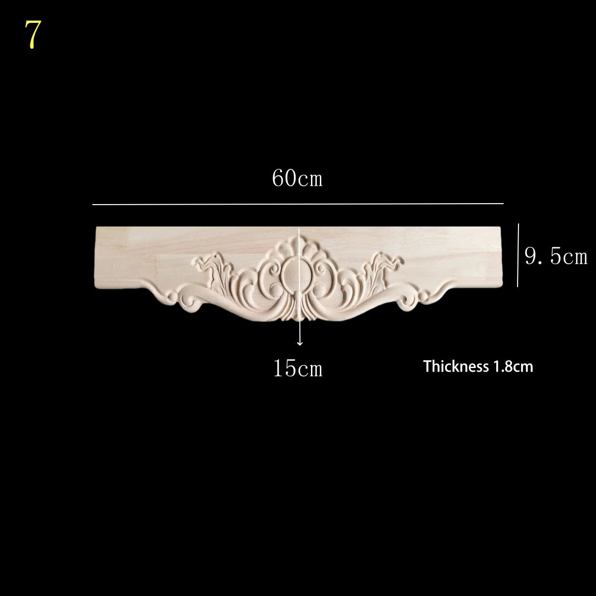 Exquisite geschnitzte Holzapplikation für Möbel & Sideboard-Dekoration