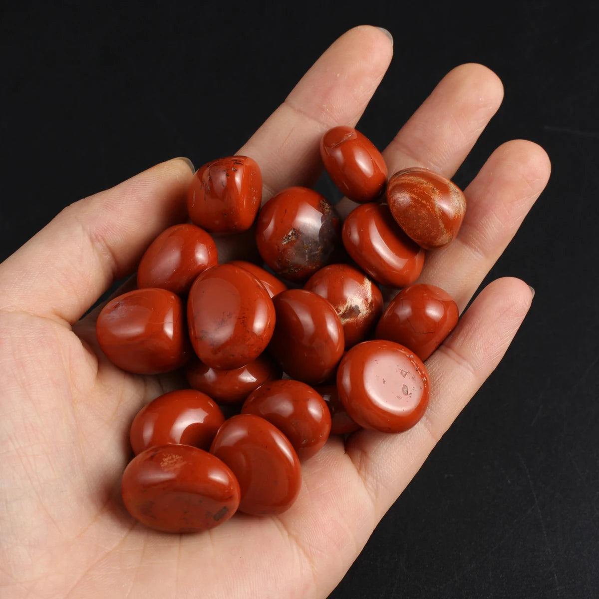 10er Set Polierte Natursteine für Heim und Aquarium