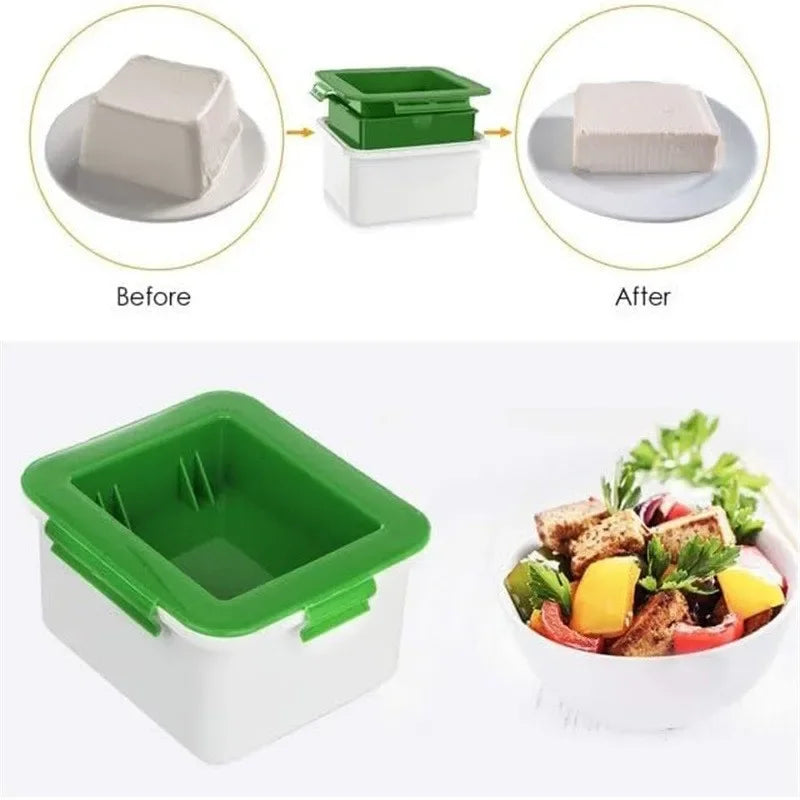 Kunststoff Tofu Presse Set mit Käsetuch für hausgemachten Tofu